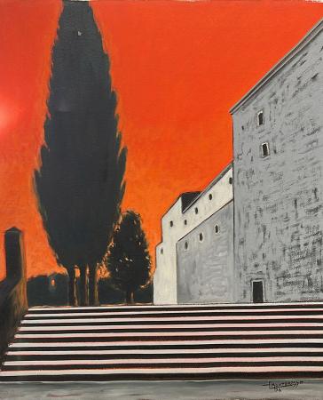 Quadro di Emilio Monterosso Austerity  - olio tela 